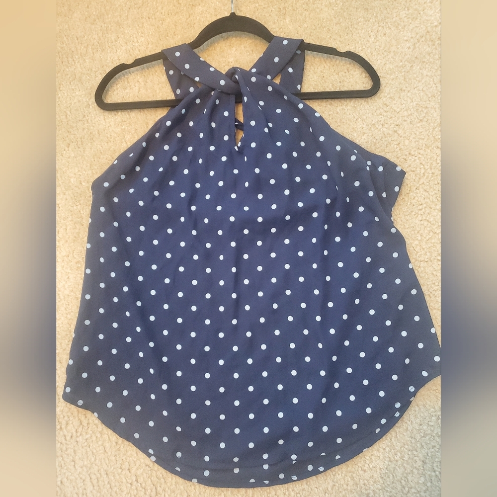 NWOT Polka Dot Halter Top-Large - Picture 1 of 4